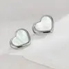 TikTok Nuevos Pendientes Artísticos Dulces de Amor Acero Inoxidable Simple Temperamento Combinan con Todo Moda Pendientes de Alta Gama Joyería