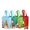 Sacola de Presente de Natal Sacola Tote Não Tecido Sacola de Embalagem de Presente Espessada Logotipo Personalizado Sacola Não Tecido de Feriado