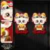 Pegatinas de Puerta de la Fortuna del Año de la Oveja 2027 Nuevo Modelo Festival de Primavera Zodiaco 3D Saludo Decoración de Año Nuevo Pegatinas de Puerta Venta al por Mayor