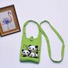 2024 Bolsa de Mão Mini de Tricô Guofeng Panda Bolsa de Celular Fashion Guofeng Bolsa de Ombro Bolsa Casual Versátil