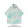 Ilha de Hainan Camisa Floral de Manga Curta Roupa de Praia Sanya Havaí Tailândia Viagem Masculina Casal Casual Solta