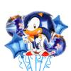 Sonic the Hedgehog Balão de Filme de Alumínio Sonic Kid Shape Cartoon Layout de Festa de Aniversário Balão