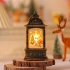 Decoraciones navideñas transfronterizas lámpara de viento lámpara de vela vintage portátil lámpara de poni adornos creativos luz nocturna electrónica