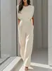 Comércio Exterior Transfronteiriço Moda Feminina Nova Estilosa Europeia e Americana Elegante de Verão Cor Sólida Macacão Modelador de Cintura
