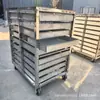 Carrinho de Prateleira de Aço Inoxidável Carrinho Comercial para Garra de Frango Pastel Congelado Carrinho de Secagem de Frutas em Conserva Prateleira