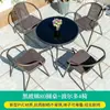 Mesas y Sillas de Exterior, Set de Tres Piezas para Ocio al Aire Libre, Terraza de Jardín, Combinación de Asientos para Patio Balcón de Hierro, Mesa de Café Pequeña