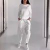 Conjunto de Pantalones Casuales de Color Sólido Deportivos Modernos con Cordones y Múltiples Bolsillos de Moda Otoño 2024 de Comercio Exterior Europeo y Americano