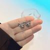 Aretes de Aguja de Plata 925 Nuevo Trendy Cabeza de Gato Oscuro para Mujer Estilo Frío Cool Trendy Nicho Aretes Aretes Personalizados
