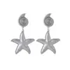 Venda Quente Europeia e Americana Brincos de Vento de Metal Moda Design Criativo Brincos de Estrela do Mar Alta Textura Textura Brincos de Estrela para Mulheres
