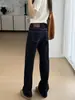 Efeito Perna Reta~ Pernas de Hashi Jeans Slim Fit Feminino Outono 2026 Novo Cintura Alta Perna Reta Valoriza Perna Larga Calças Longas