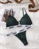 Sutiã sexy europeu e americano transfronteiriço, decote em V profundo, costas nuas, lingerie sexy, tanga, alça enrolada no peito