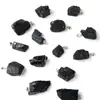 Colgante de piedra original de turmalina negra natural colgante irregular con forma espécimen de mineral de turmalina collar fabricantes transfronterizos