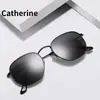 Gafas de sol cuadradas de metal, moda urbana europea y americana, nuevas gafas de sol 2020, gafas de sol polarizadas de moda retro.