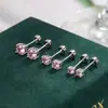 Arete de Hélice para Cartílago con Diamante Colorido de Cuatro Garras, para Uso Diario, Gama Alta, Versátil, Nuevo Estilo, Joyería de Oreja para Mujeres con un Diseño Único y Sencillo