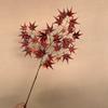 Nueva Rama Grande Simulada Hoja de Arce Rama de Arce Rojo Hoja de Arce Artificial Hotel Hogar Camino Araña Flor Decorativa Material Flor Artificial
