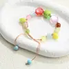 Pulsera tejida de resina con cuentas irregulares DIY para niñas, cuerda de mano versátil para dopamina, pulsera de nicho de lujo ligero de alta gama