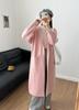 Comercio Exterior Transfronterizo Cardigan de Punto Sólido para Mujer Otoño con Capucha y Bolsillos Suéter Abrigo Holgado Adelgazante para Mujer
