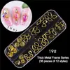 Accesorios para Uñas Pequeños Diamantes de Imitación Acrílicos Irregulares de Dorso Plano Cuentas Metálicas Lentejuelas Perlas de Nácar Diamantes de Imitación de Pan de Oro