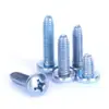 Venta Directa Tornillos de Cabeza Plana Diente Triangular Autocierre Tornillos de Cruz Galvanizados Tornillos de Cabeza Plana Diente Angular de Cruz Zinc Azul y Blanco
