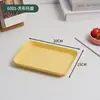 Bandeja de Paja de Trigo Estilo Nórdico Ins Bandeja Rectangular de Plástico para Uso Doméstico Taza para Empanadillas Taza de Té Plato Plato de Frutas