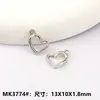 Acessórios de joias de liga DIY pingente em forma de coração pulseira brincos colar material de decoração de coração para roupas pingente de amor