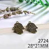 Acessórios de joalheria atacado 28*21mm liga Palma dupla face oco bergamota DIY pingente de liga