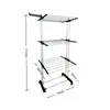 Tendedero plegable transfronterizo, nuevo tendedero multifuncional de doble barra con forma de ala de pie, perchero multicapa móvil y plegable