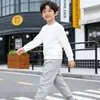 Moletom de Algodão Infantil, Roupa Infantil para Primavera e Outono 2025, Blusa de Manga Longa Lisa para Meninas Mais Velhas, Suéter de Gola Redonda para Meninos