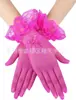 Luvas de Rede Femininas Halloween Cerimoniais Renda Preta Sexy Malha Laço Luvas Lingerie