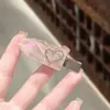 Exquisito y dulce pasador de cristal con pedrería, pinza de cocodrilo, pinza BB, pinza para fleco de frente, pinza lateral, accesorio versátil para el cabello de uso diario