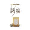 Set de Velas Navideñas con Aroma a Oro y Disco Delgado en Stock del Fabricante con Candelabro de Linterna Giratoria, Regalo Festivo para el Hogar