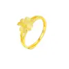 Nuevo Anillo de Trébol de Cuatro Hojas de Arena Dorada Vietnamita, Oro de Imitación, Popular en Xiaohongshu, Diseño Abierto de Nicho, Se Puede Quemar, Estilo Popular