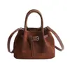 Bolsa de Mão Quadrada Pequena Casual Simples Estilo Coreano para Mulheres Nova Moda Primavera 2026 Bolsa de Ombro Transversal com Textura de Alto Padrão