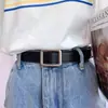 Cinturón Simple No Poroso para Mujer Todo Fósforo Corea del Sur Famoso en Internet Estilo Ins Estilo Coreano Moda Cinturón Negro para Jeans Decoración de Mujer