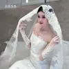 Véu de Casamento 3m de Alta Qualidade Ultra Macio com Borda de Renda Véu de Comércio Exterior Acessórios de Casamento Mais Vendidos Véu de Noiva de Luxo Europeu e Americano