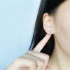 Pendientes de astas de plata de ley 925 para mujer, exquisitos pendientes de reno navideños de piedra lunar, pendientes Mori Sweet.