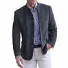 Comercio exterior transfronterizo chaqueta de trabajo vintage de gamuza de alta resistencia europea y americana blazer casual retro americano para hombre