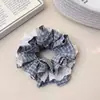 Goma para el pelo de encaje a cuadros Nuevo estilo Súper única Versátil Gama alta Para coleta Cuerda para el pelo de alta elasticidad para mujer