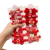 Goma para el Pelo Roja con Lazo para Niñas Pequeñas, Banda Elástica de Alta Elasticidad que No Daña el Cabello, Cuerda para el Pelo Accesorio para el Cabello Sanrio
