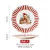 Conjunto de Prato e Xícara de Cerâmica de Urso Cartoon de Natal Transfronteiriço, Louça Ocidental Doméstica, Presente de Feriado da Fábrica de Origem