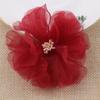 Venta directa de fábrica Yiwu origen flor de gasa de 8 cm flor accesorios de ropa accesorios accesorios