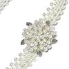 Cinturón elástico de perlas con incrustaciones de diamantes de imitación para mujer, elegante y de estilo coreano, cadena para la cintura.