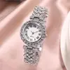 Reloj de Pulsera de Cuarzo para Mujer con Patrón Romano de Diamantes de Moda Fabricante en Stock