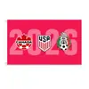 Copa Mundial 2026 en Estados Unidos, Canadá y México Bandera Personalizada Bandera de Apoyo para Aficionados Decoración para Animación Bandera Colgante Fabricante Transfronterizo Venta al por Mayor