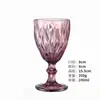 Copa Bordada de Colores Copa de Vino Tinto Retro Copa de Vino Vidrio de Alto Valor Burbuja Decoración de Boda Engrosada