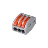 Terminal de fiação para luminária, conector de fio, terminal de conexão rápida universal para fios rígidos e macios, 2 entradas / 2 saídas, 3 entradas / 3 saídas