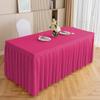 Mesa de Conferencias de Hotel Sencilla, Falda de Mesa Larga de Firma para Exposiciones Estilo Occidental, Mantel Rectangular, Cubierta de Falda de Mesa, Cubierta de Mesa