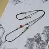 Fio Torcido à Mão Ultrafino Tecido Finamente Cordão de Colar da Moda Ajustável de Jade Hetian Puramente Feito à Mão