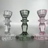 Suporte de Velas de Vidro de Cristal com Relevo Retro Europeu Sala de Estar Mesa de Jantar Ornamentos Decorativos Românticos Pedestal de Velas de Aromaterapia Ins