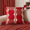 Cojín Festivo Rojo para Año Nuevo, Cojín de Respaldo para Sofá de Sala de Estar con Relleno, Cojín Rojo de Boda para Dormitorio, Cojín de Alta Gama